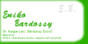 eniko bardossy business card